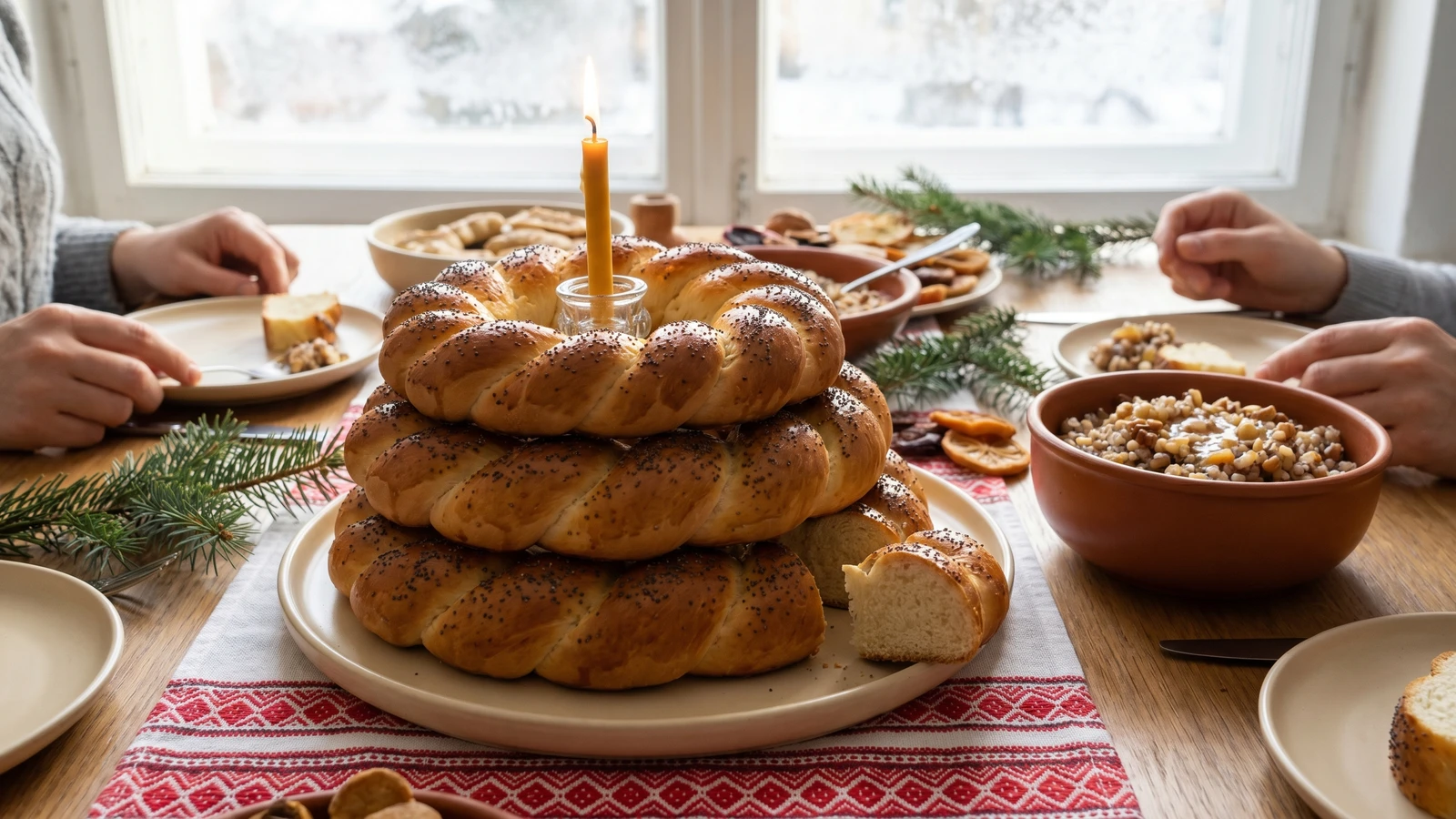 Rizdvyanyi Kalach (різдвяний калач, Christmas ring bread)