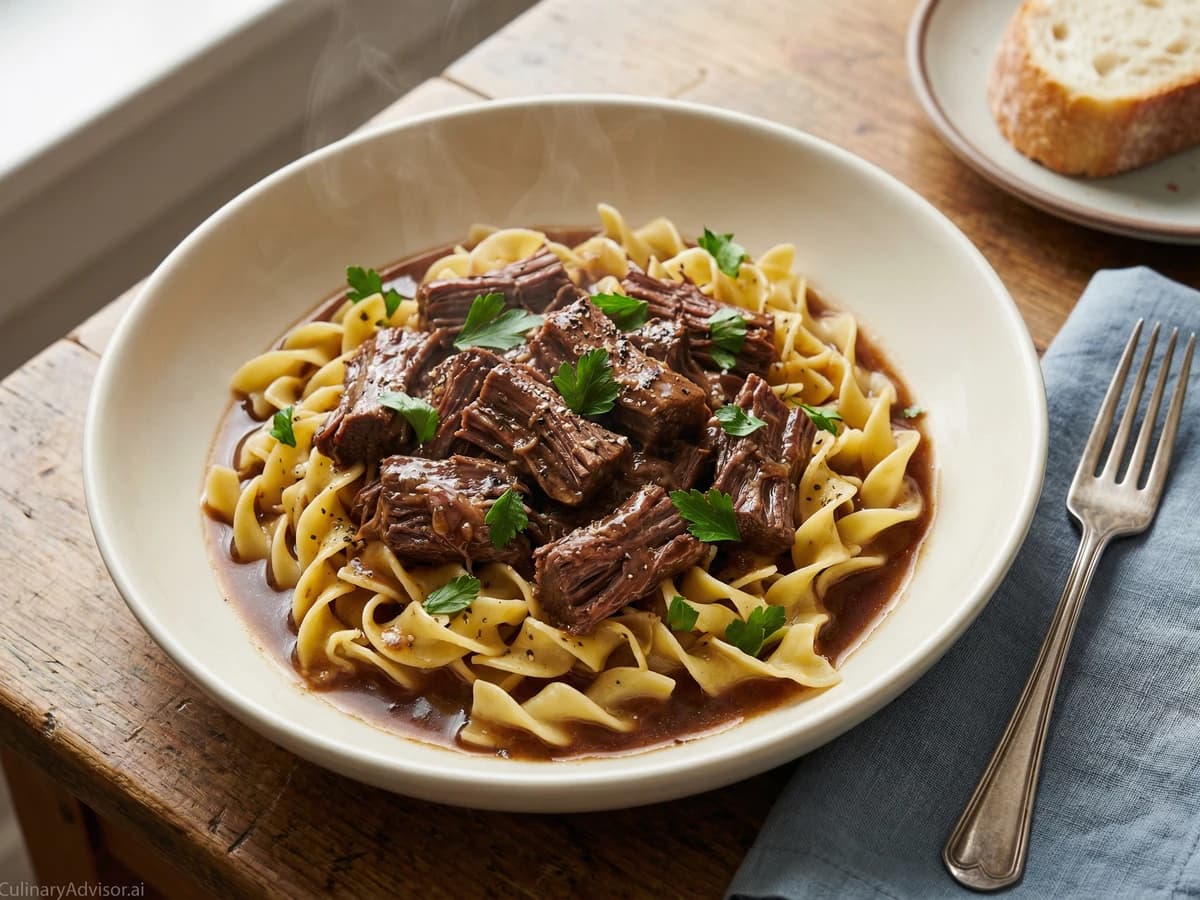 Old-Fashioned Beef and Noodles - Chef Dean