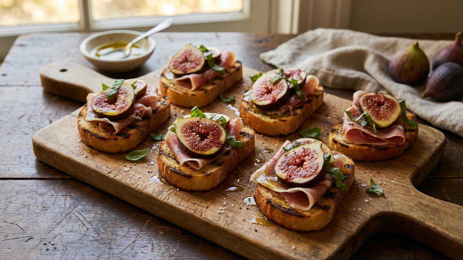 Fresh Fig and Prosciutto Crostini