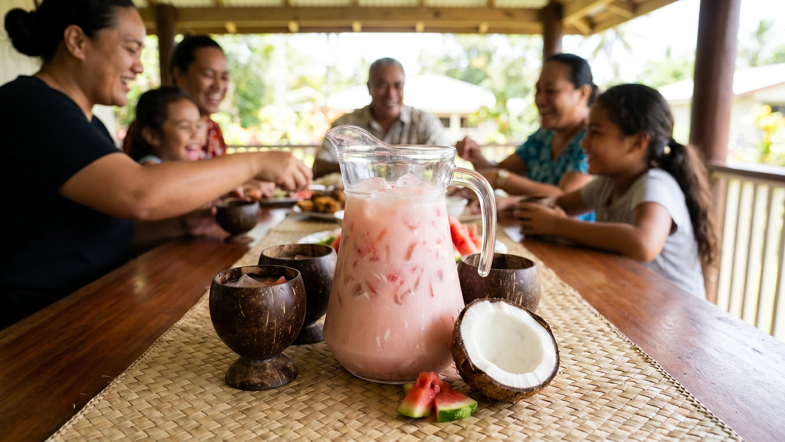ʻOtai (Tongan Watermelon and Coconut Drink)