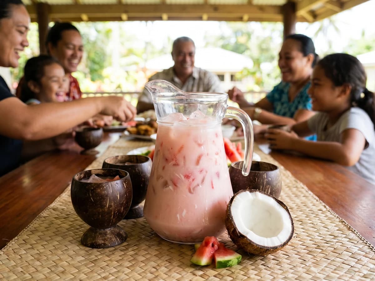 ʻOtai (Tongan Watermelon and Coconut Drink) - Chef Makoa
