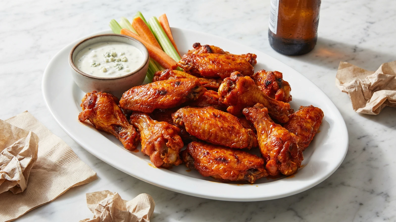 Classic Buffalo Wings with Blue Cheese