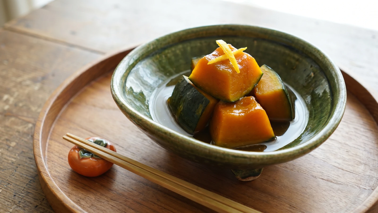 Simmered Kabocha (かぼちゃの煮物, Kabocha no Nimono)