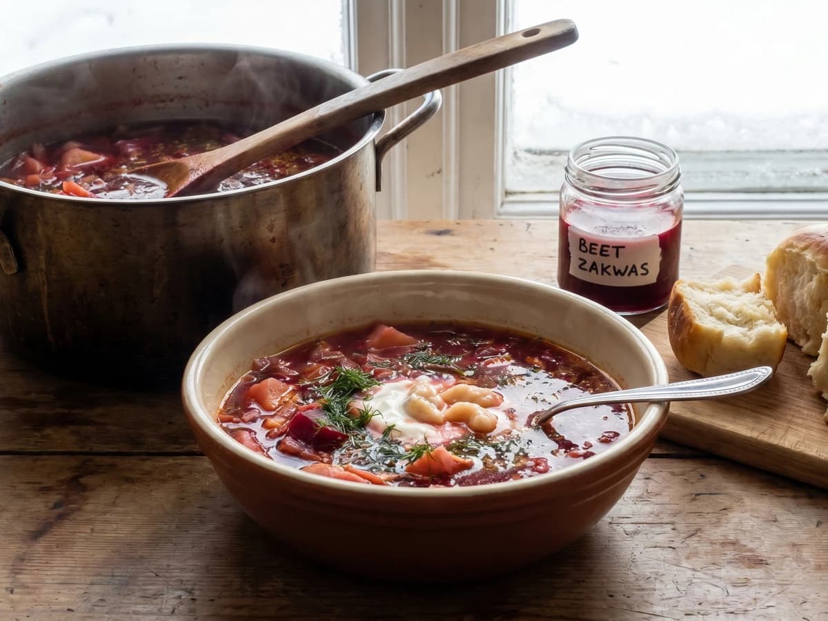 Poltavskyi Borshch (полтавський борщ, goose-broth borshch) - Chef Lesia