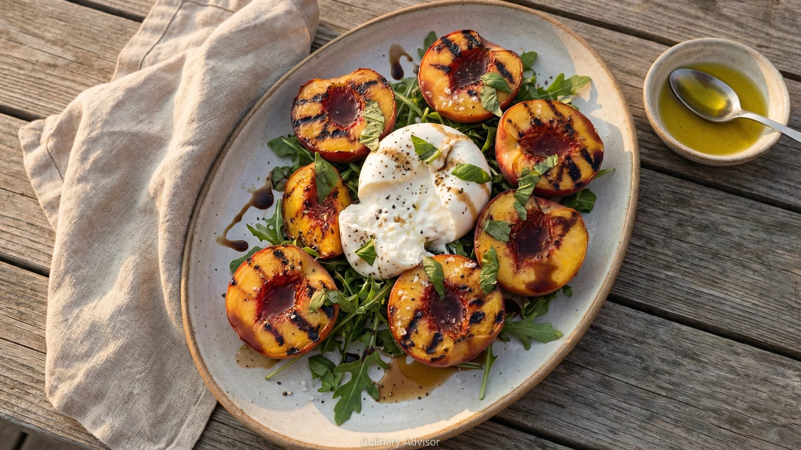 Grilled Stone Fruit with Burrata