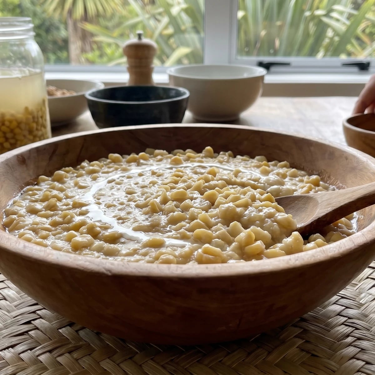 Kānga Pirau (Māori Fermented Corn Porridge from Aotearoa)