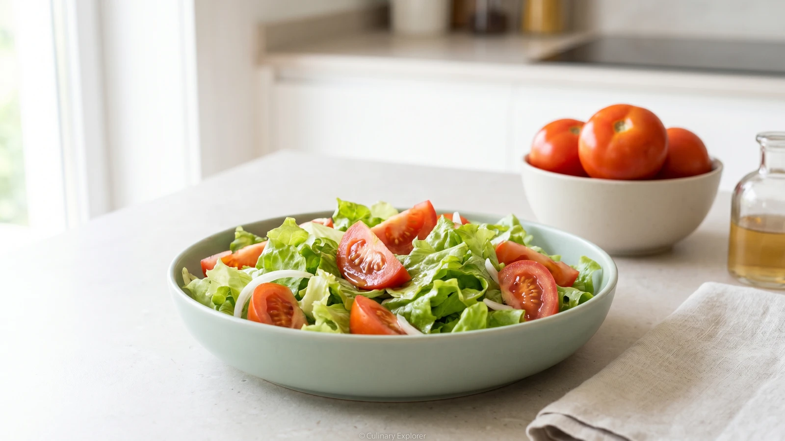 Salada de Alface e Tomate