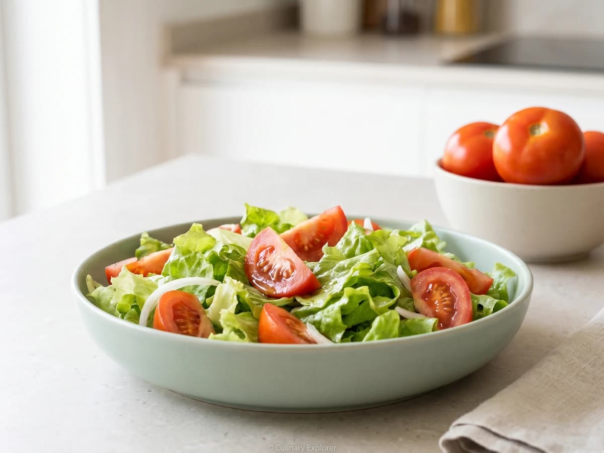 Salada de Alface e Tomate - Chef Juliana