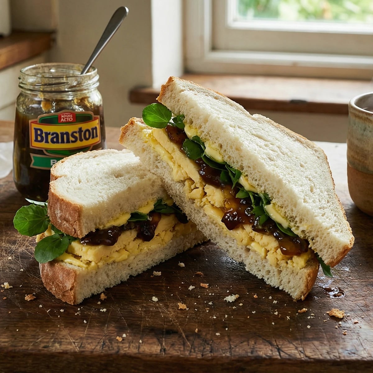 Cheese and Pickle Sandwich