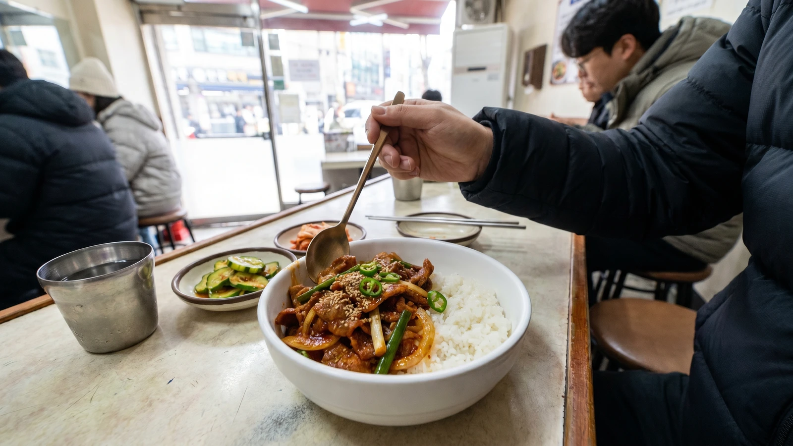 Jeyuk-deopbap (Spicy Pork Rice Bowl)
