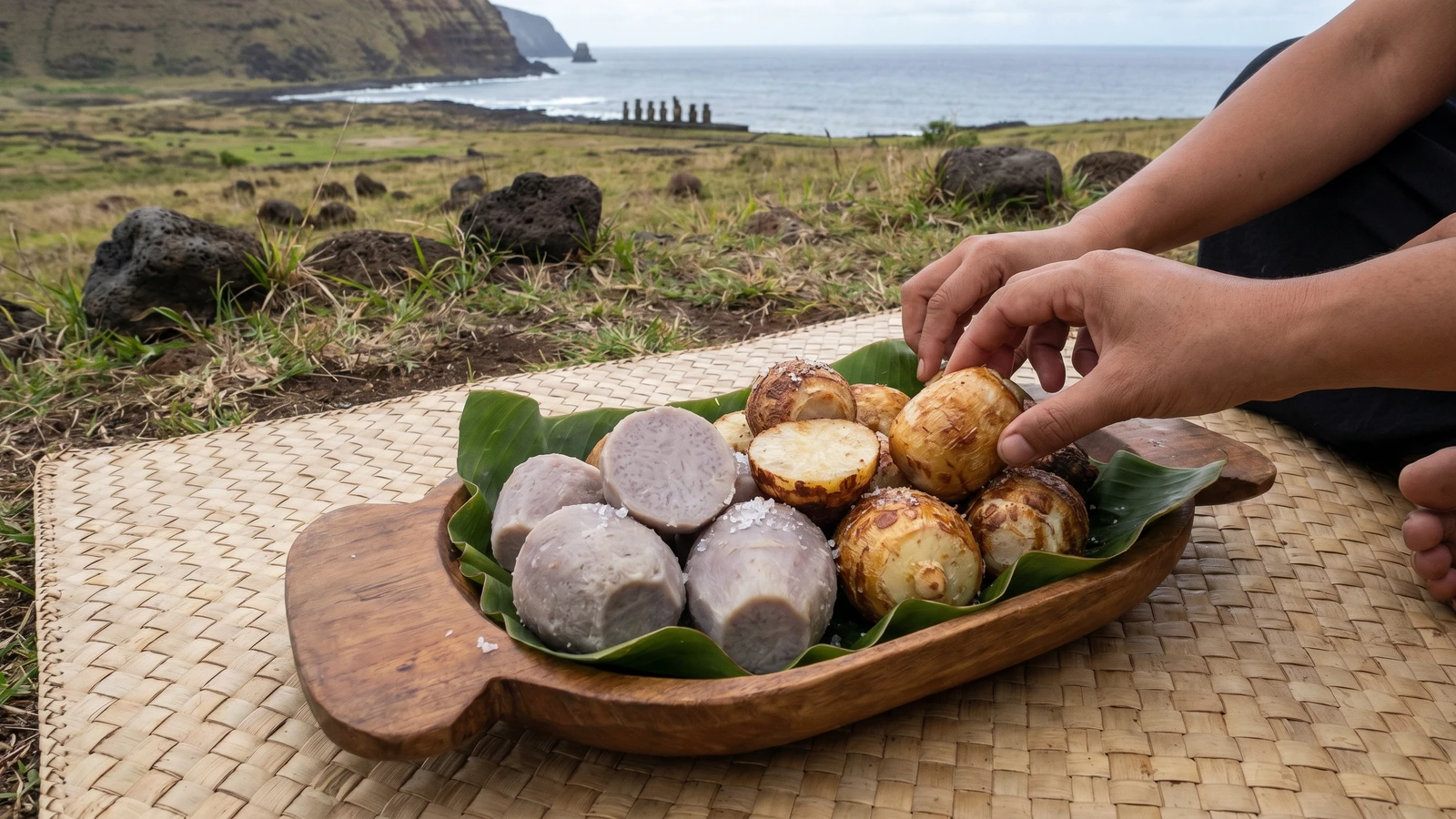 Taro Rapa Nui (Rapa Nui Boiled and Roasted Taro)