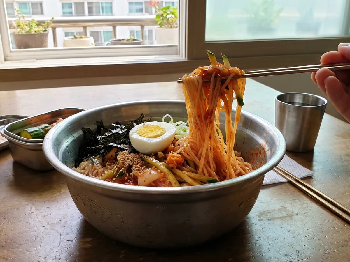 Bibim-guksu (Spicy Mixed Noodles)