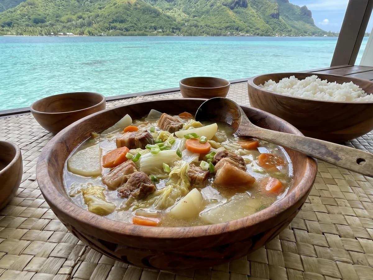 Puaʻa Choux Chinois (Tahitian Pork and Chinese Cabbage Stew) - Chef Makoa
