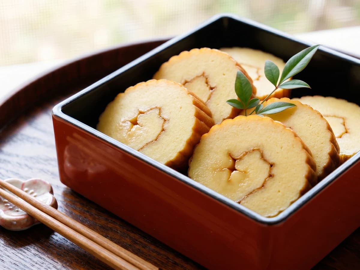 Sweet Rolled Omelet (伊達巻, Datemaki) - Chef Takumi