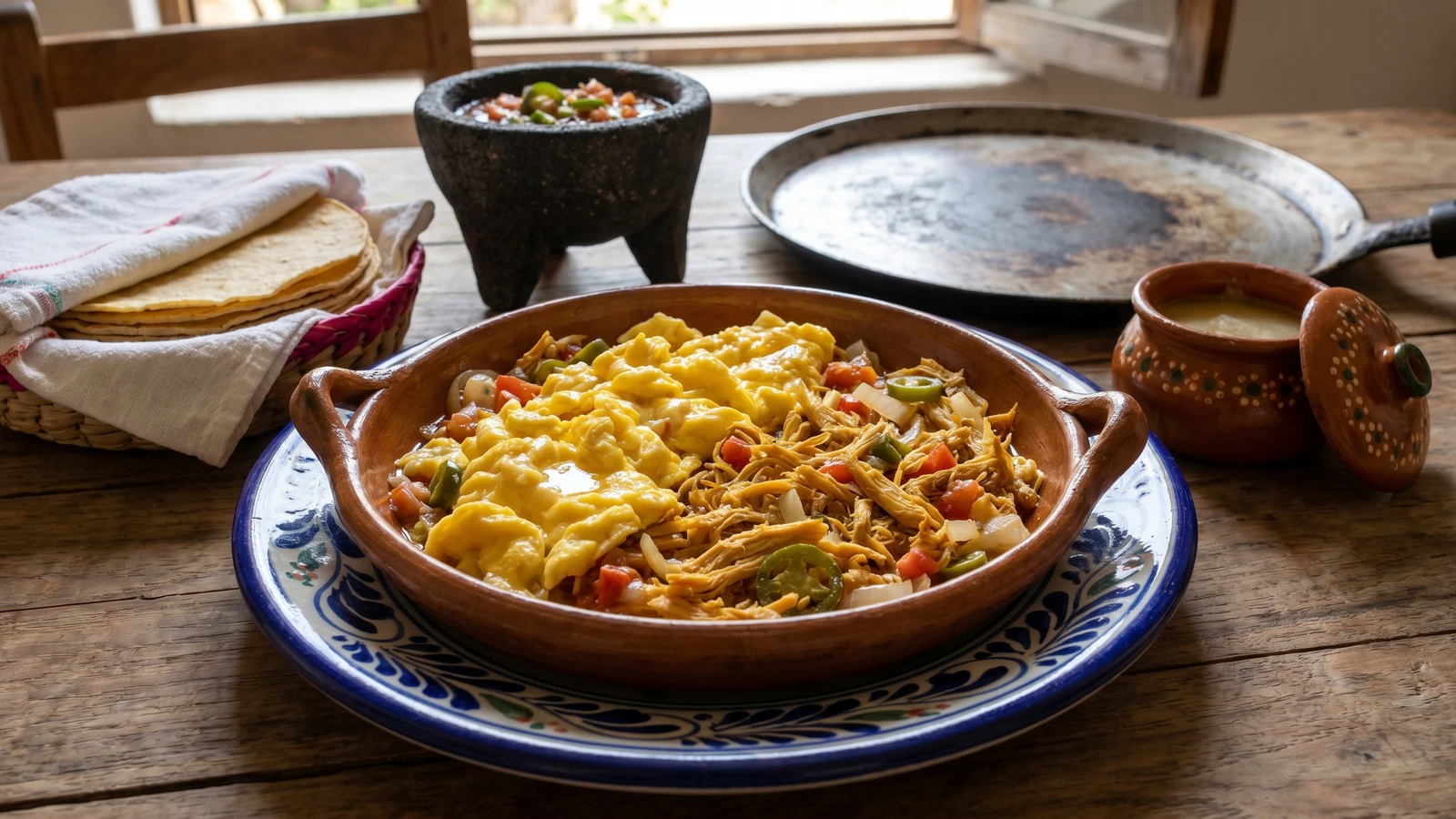 Machaca de Pollo Aguascalentense con Huevo