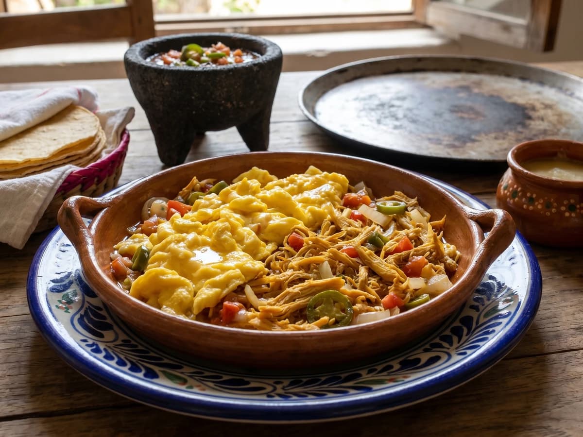 Machaca de Pollo Aguascalentense con Huevo