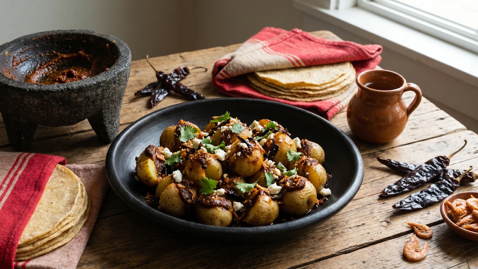 Papas con Chintextle