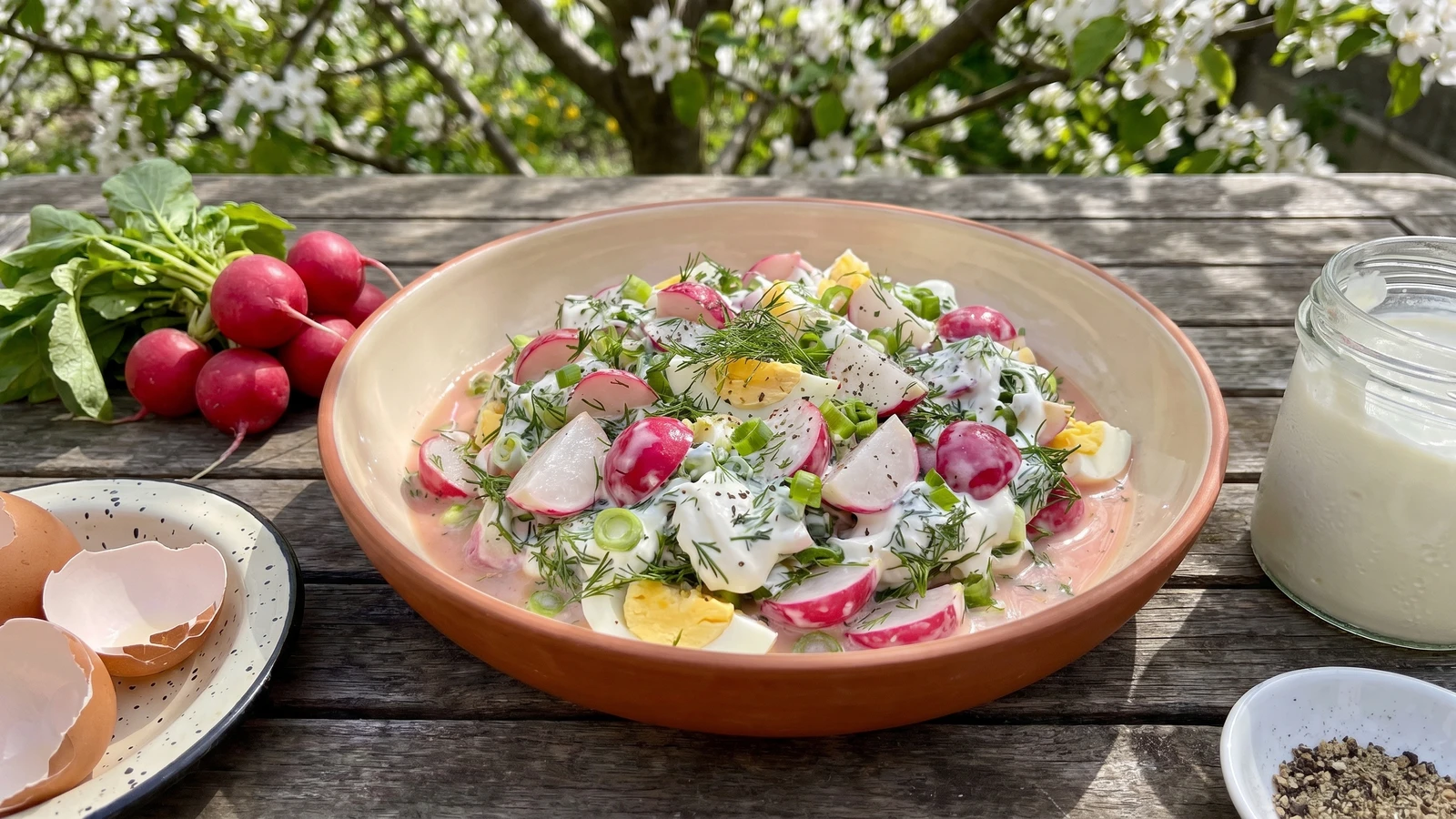 Vesnyanyi Salat (весняний салат, spring radish salad)