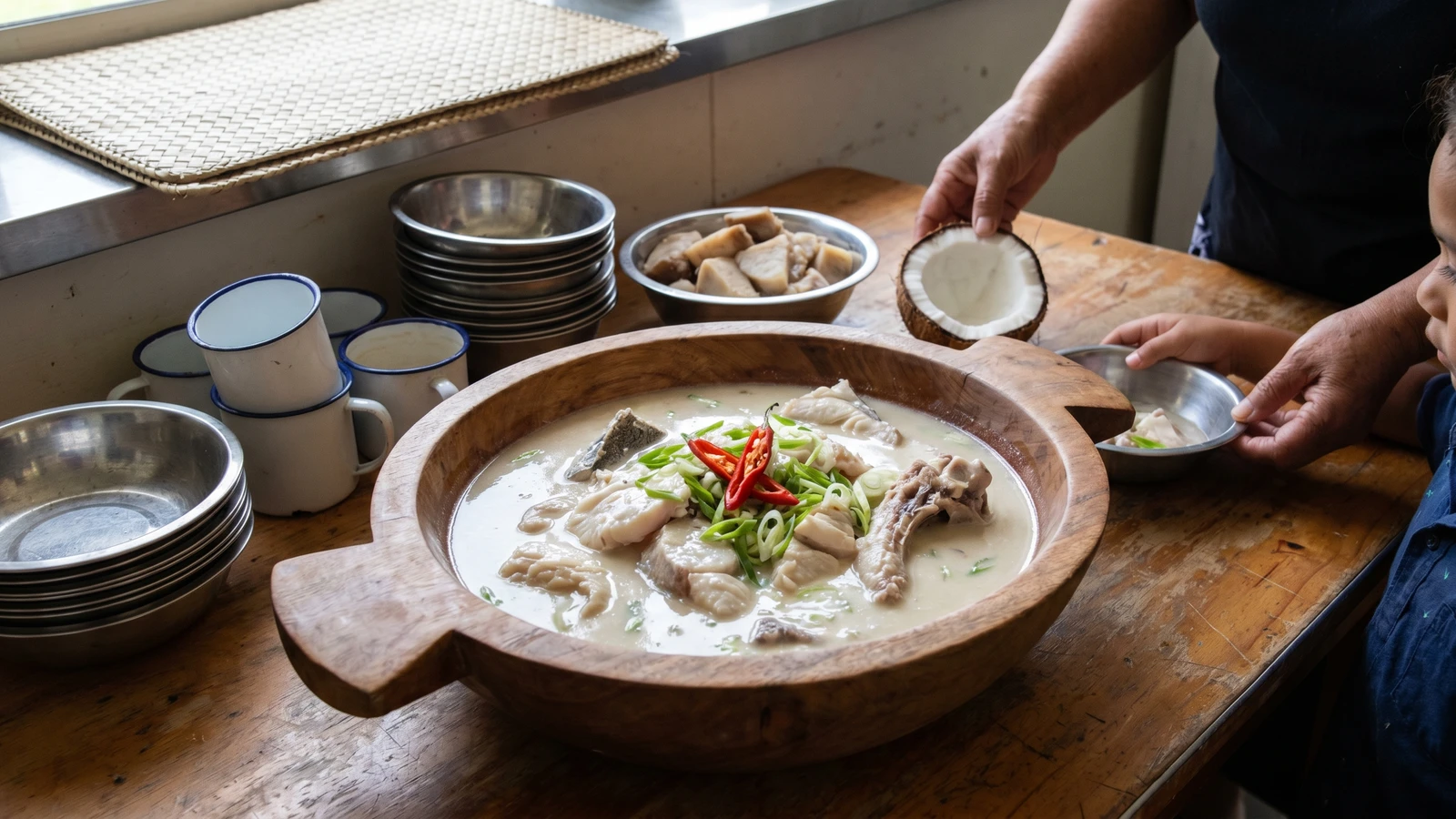Sua Iʻa (Sāmoan Fish Soup with Coconut Cream)