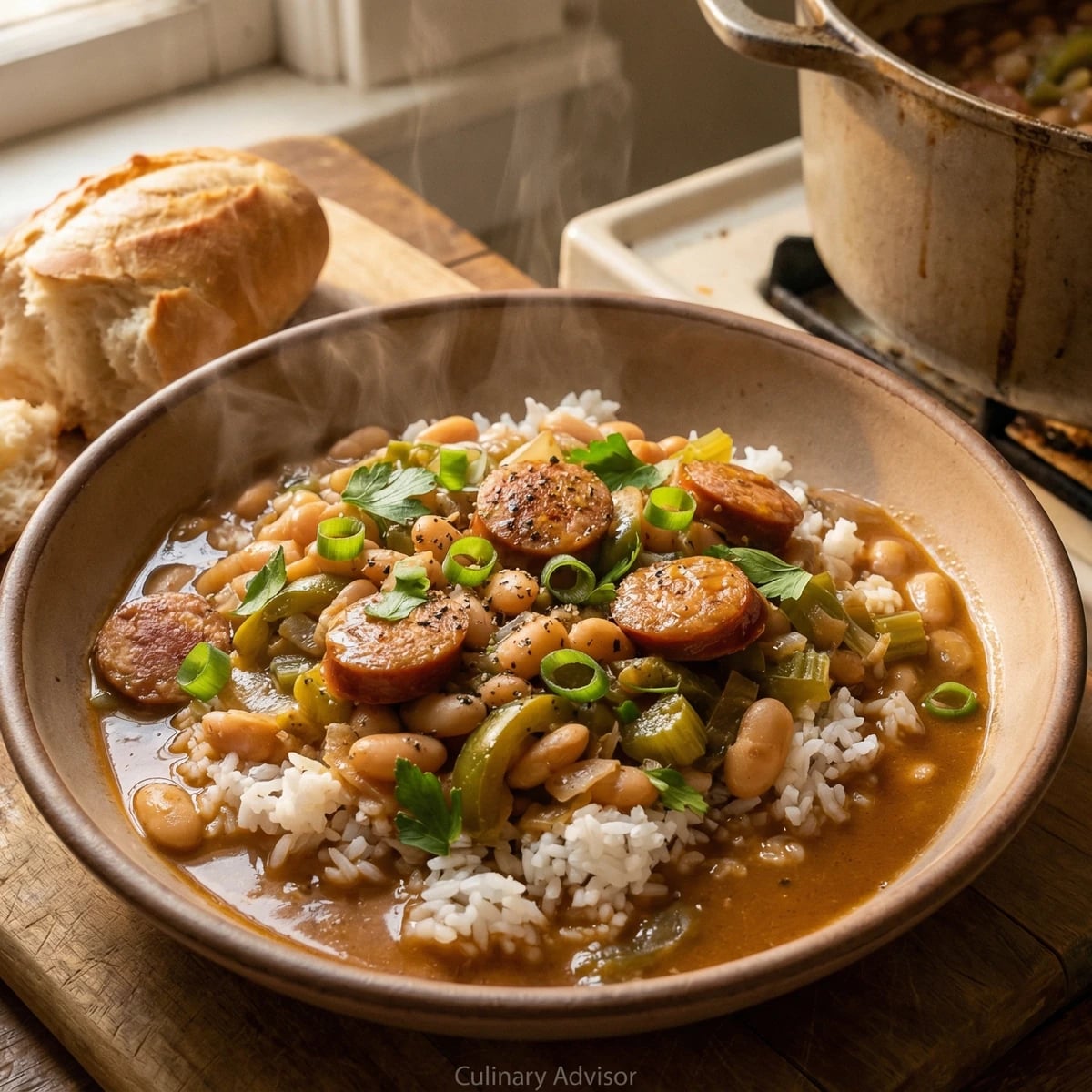 Smothered White Beans Cajun-Style