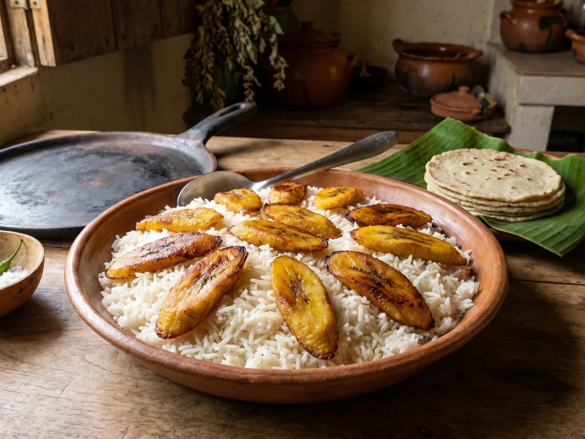Arroz Blanco Tabasqueno con Platano
