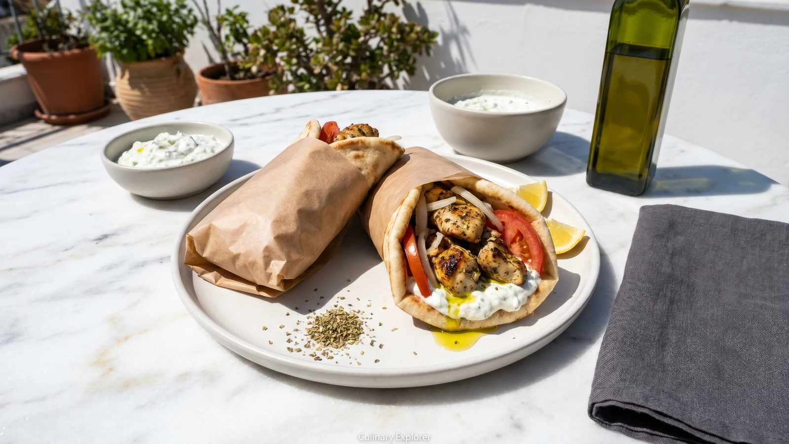 Athens Souvlaki Kotopoulo se Pita (Σουβλάκι Κοτόπουλο σε Πίτα)
