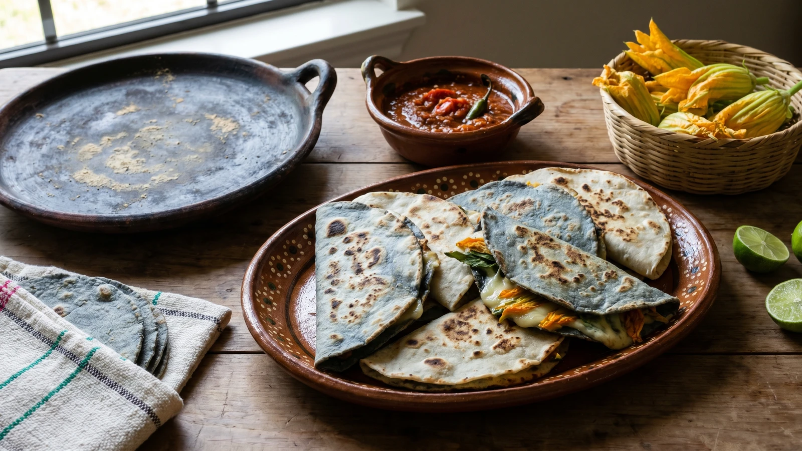 Quesadillas de Flor de Calabaza Bajiense
