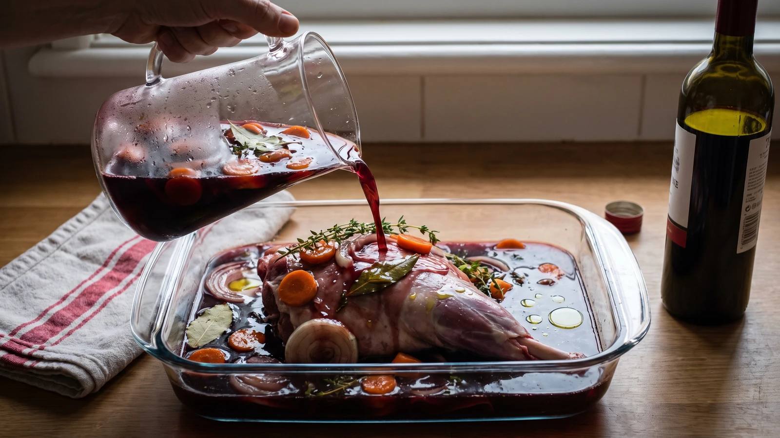 Marinade with Red Wine for Mutton