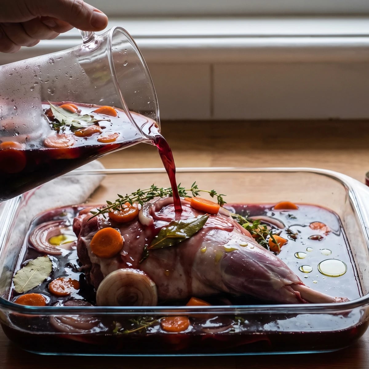Marinade with Red Wine for Mutton