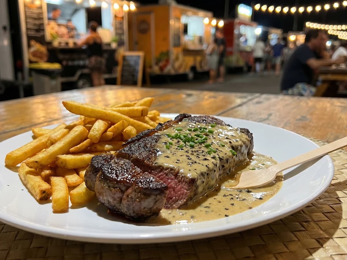 Steak Frites Tahitien (Papeʻete Roulotte Steak and Fries) - Chef Makoa