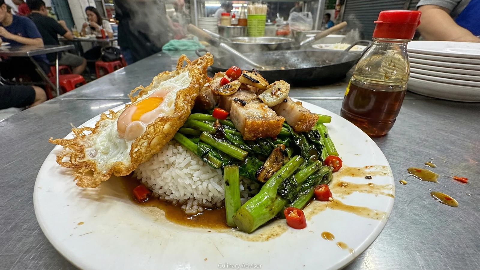 Chinese Broccoli with Crispy Pork (Pad Ka Na Moo Krob)