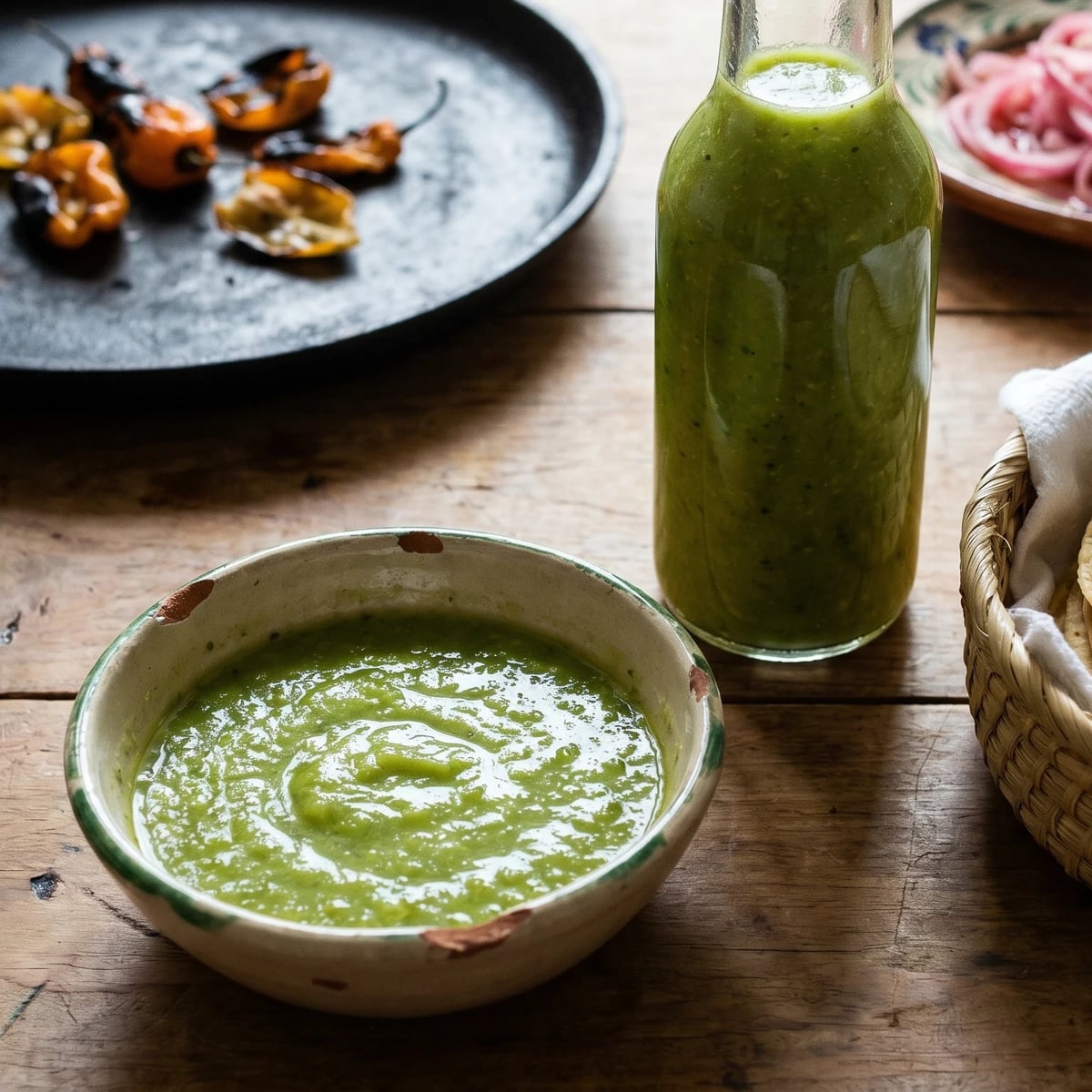 Salsa Verde Yucateca (Yucatecan Green Habanero Salsa)