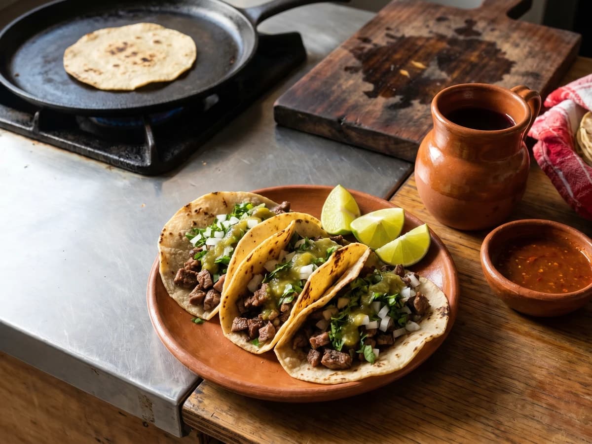 Tacos de Bistec con Todo - Chef Lupita