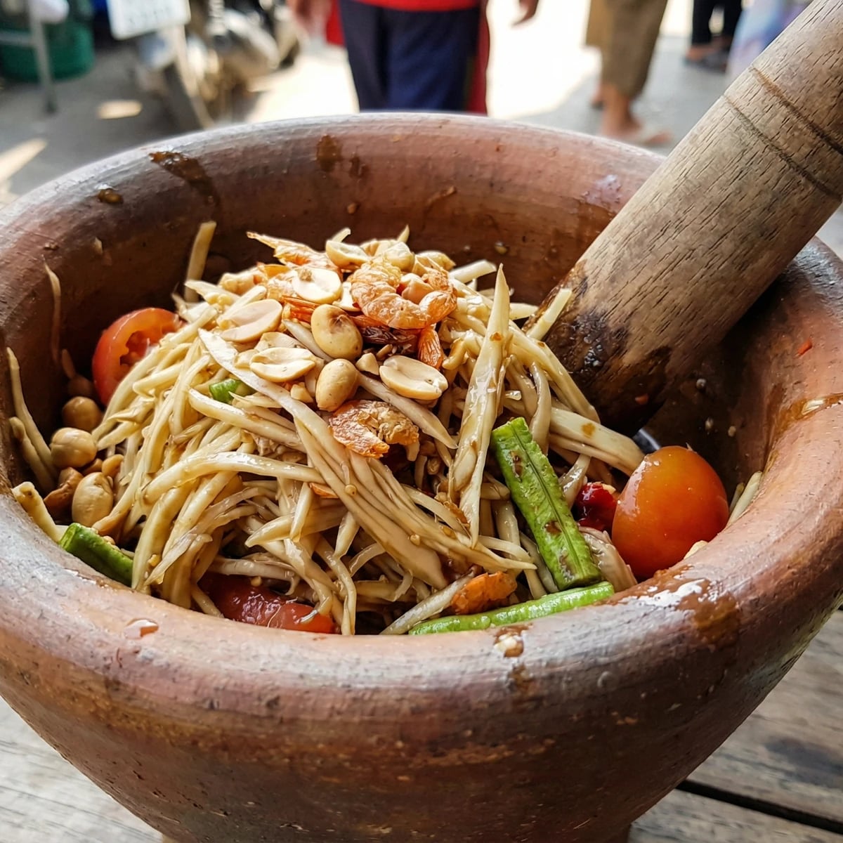 Young Jackfruit Pounded Salad (Tam Khanun)