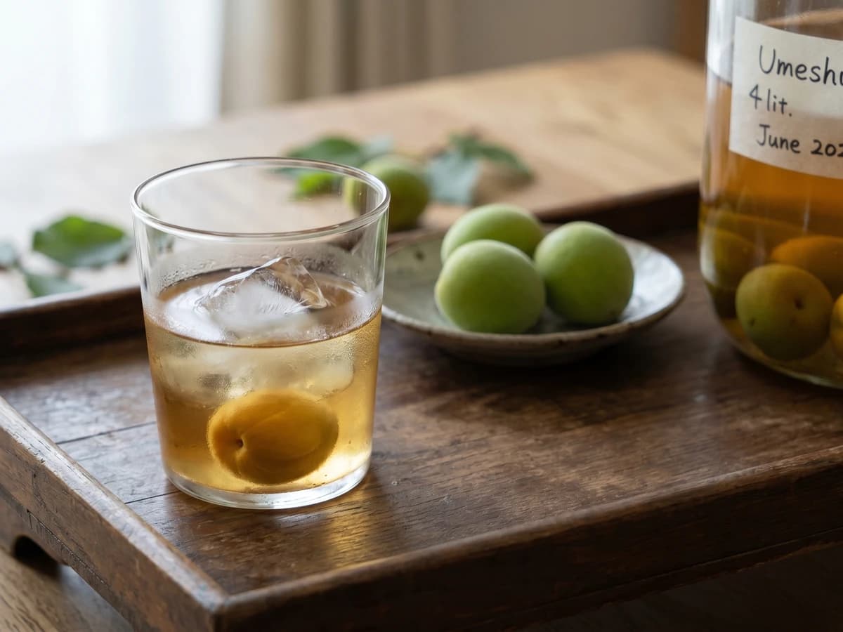 Umeshu (梅酒, homemade plum liqueur) - Chef Takumi