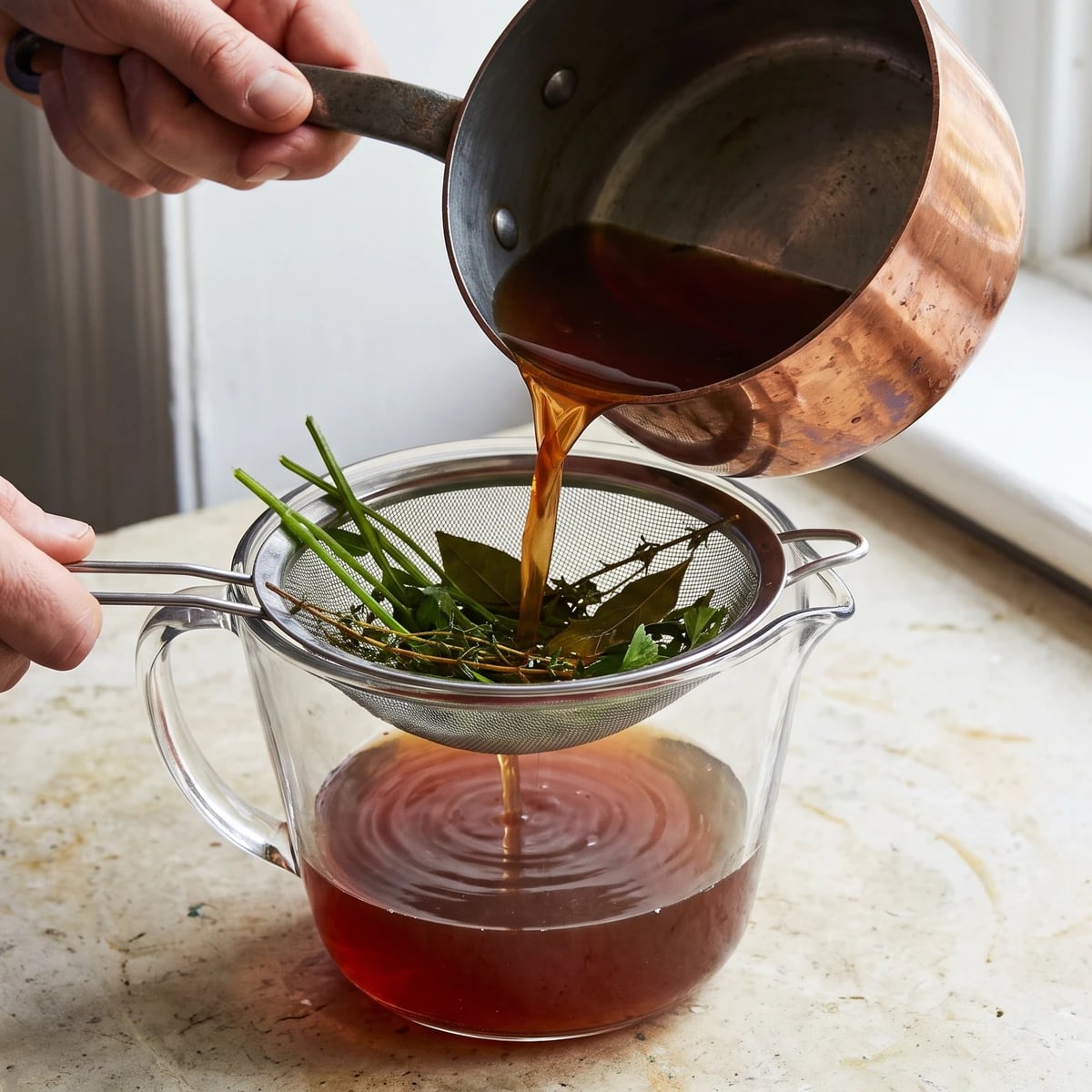 Fish Stock with Red Wine