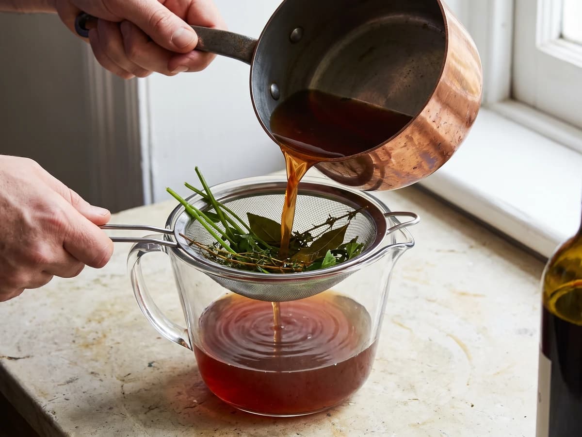 Fish Stock with Red Wine - Chef Juliette