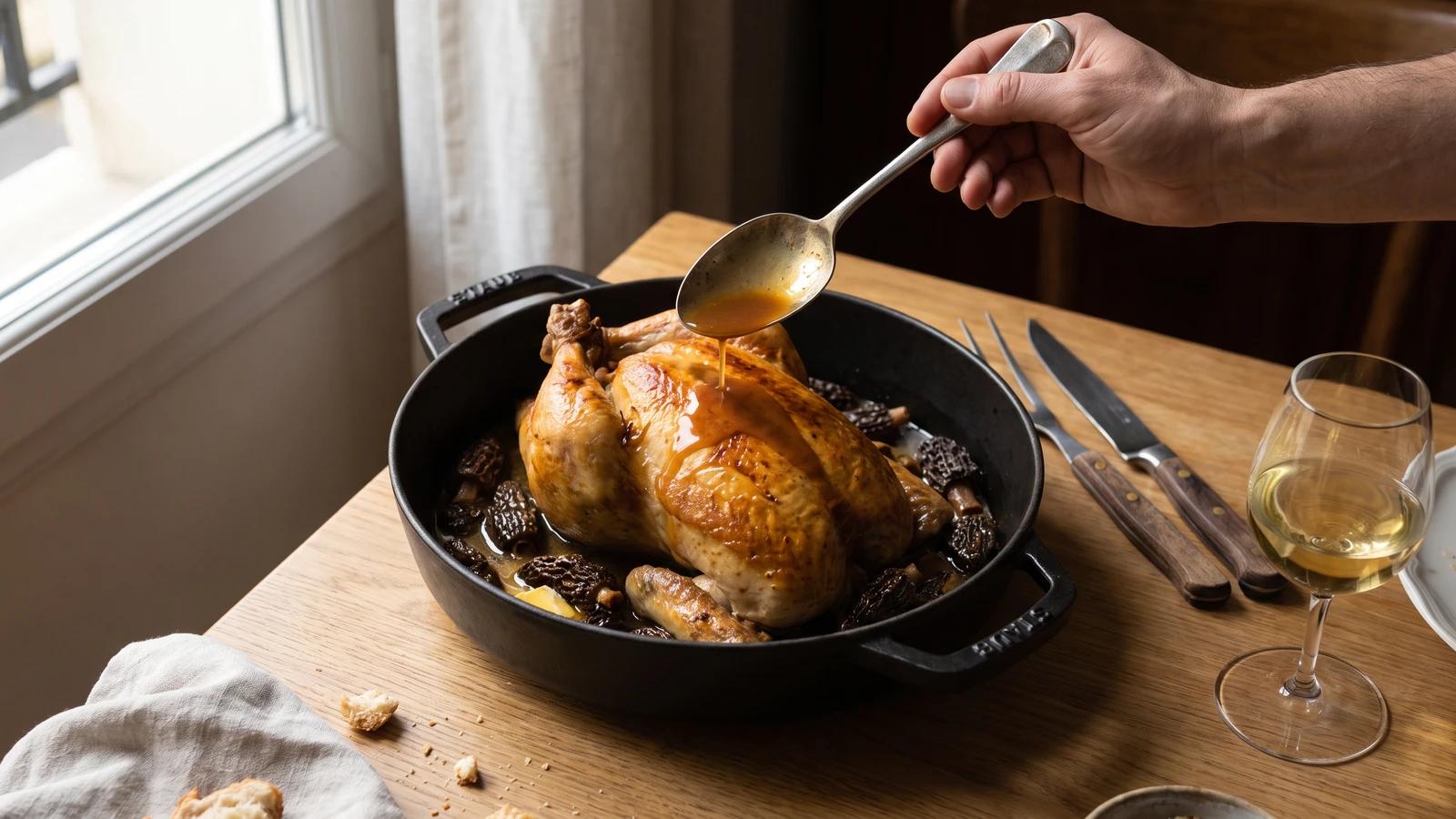 Poulet de Grains aux Morilles