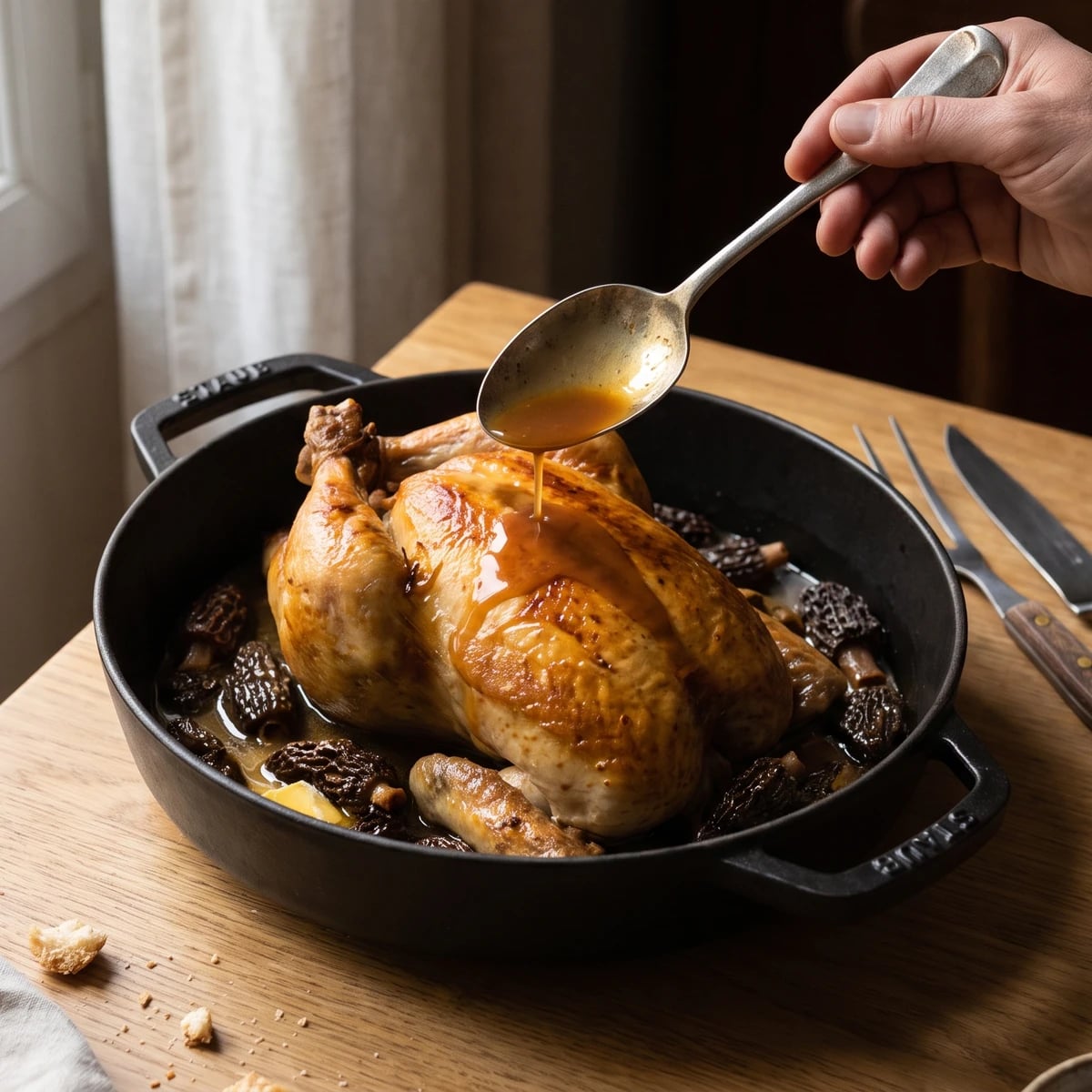 Poulet de Grains aux Morilles