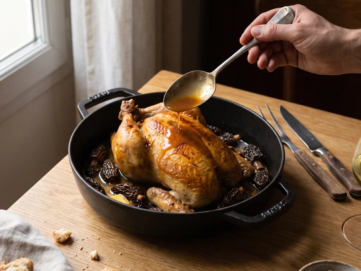 Poulet de Grains aux Morilles - Chef Juliette