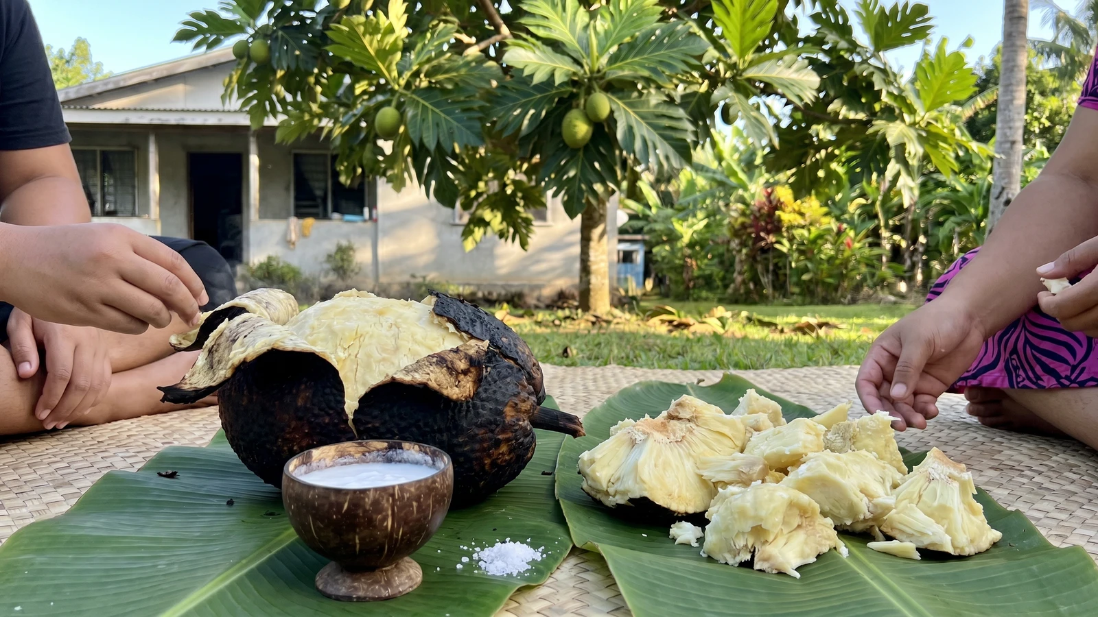 Meitunu (Tongan Fire-Roasted Breadfruit)
