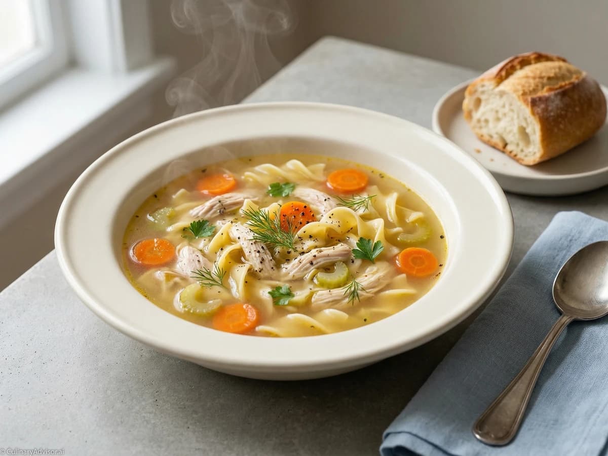 Old-Fashioned Chicken Noodle Soup - Chef Dean