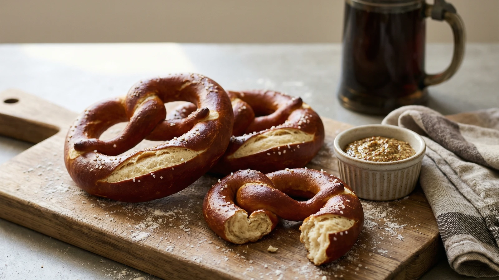 Soft Bavarian Pretzels