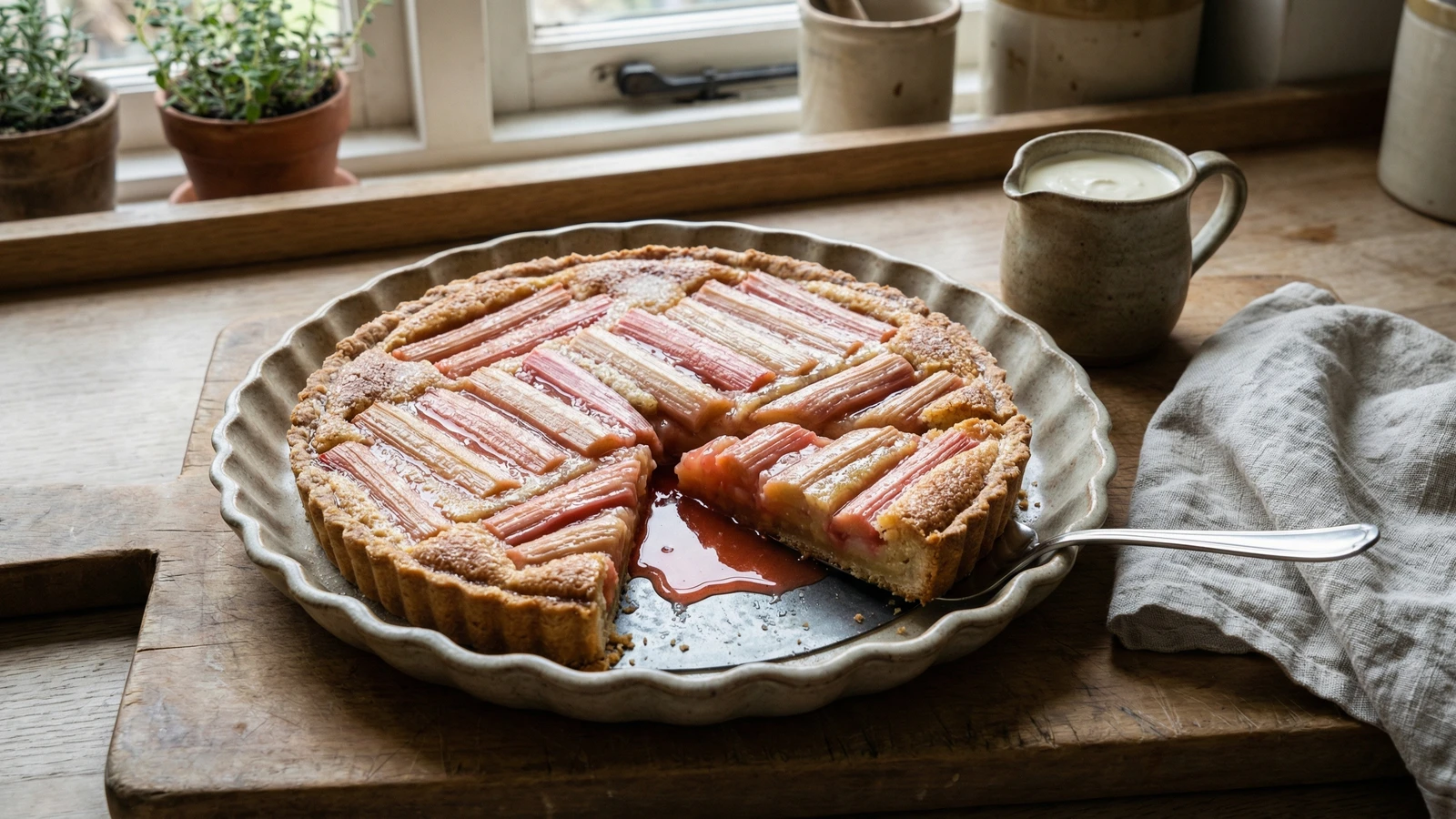 Forced Rhubarb Tart