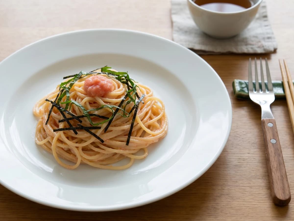 Mentaiko Pasta (明太子パスタ, spicy cod-roe pasta) - Chef Takumi