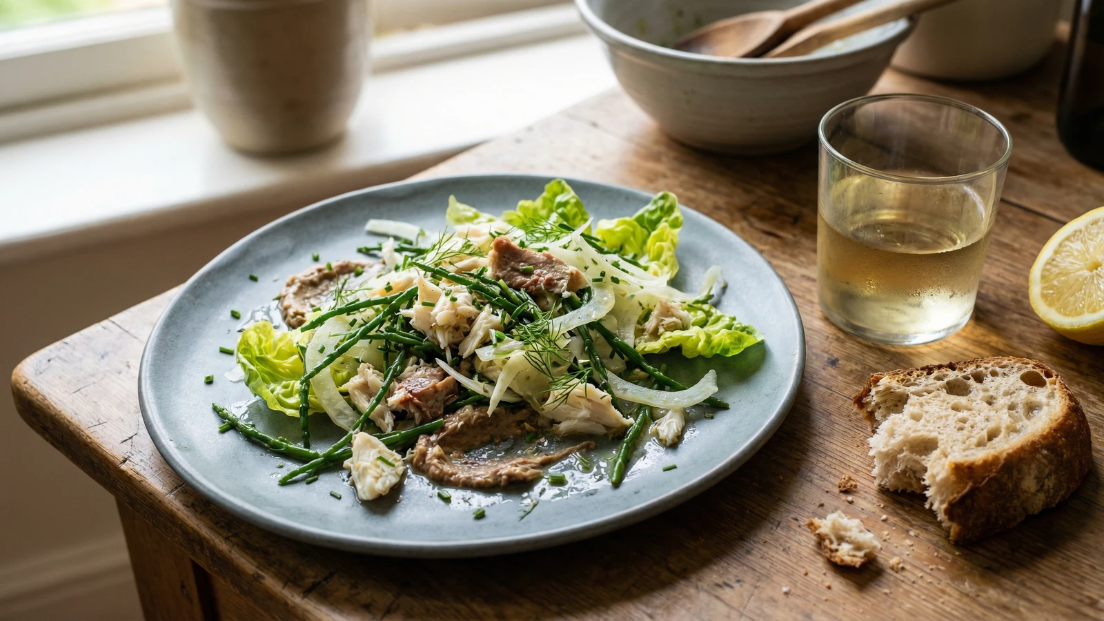 Dressed Crab with Samphire and Fennel