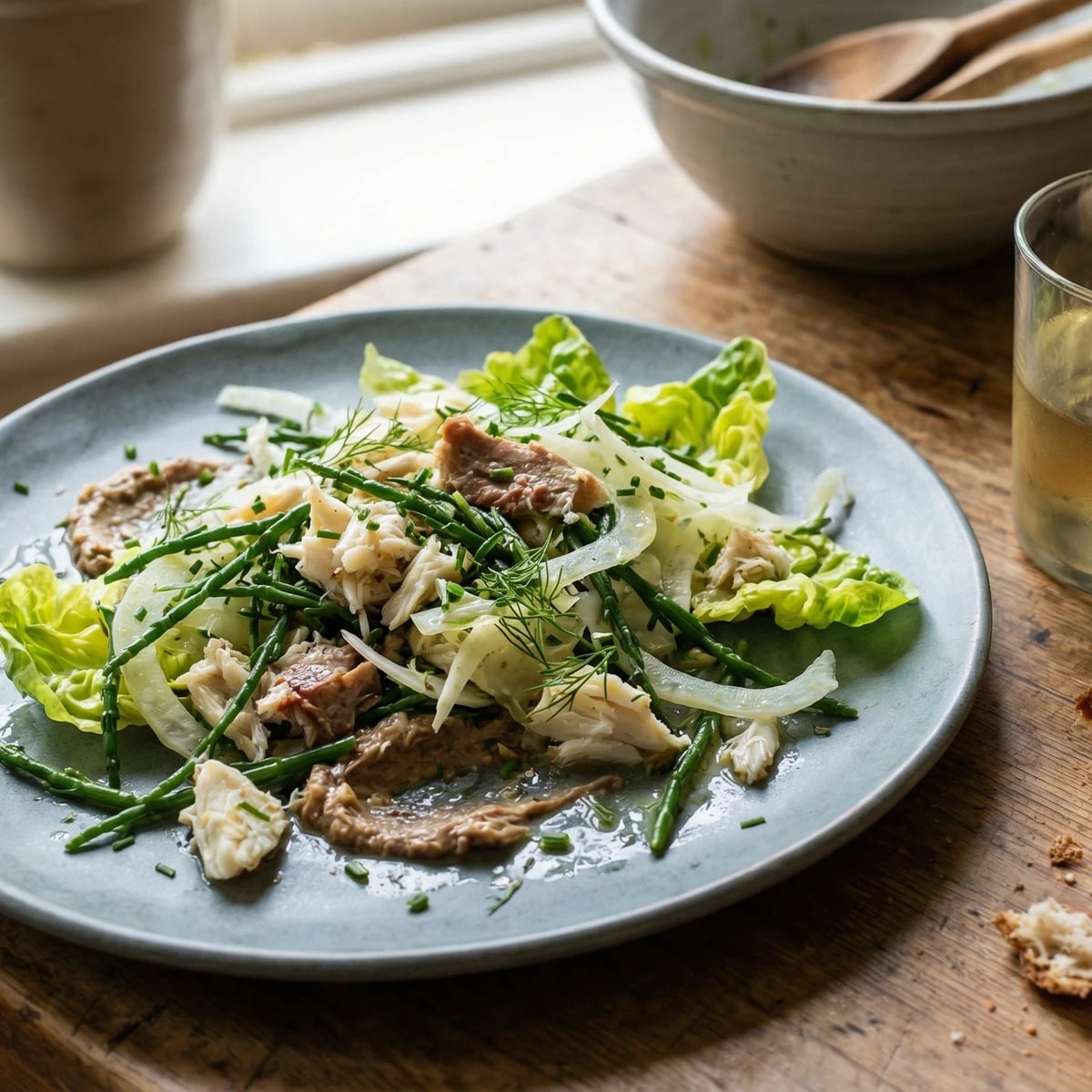 Dressed Crab with Samphire and Fennel