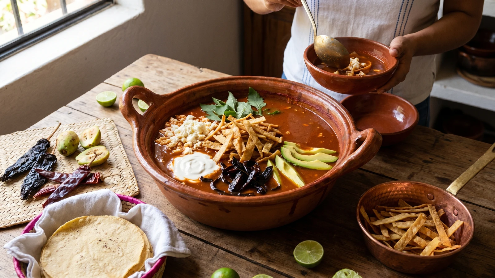 Bajío Sopa de Tortilla with Queso Ranchero