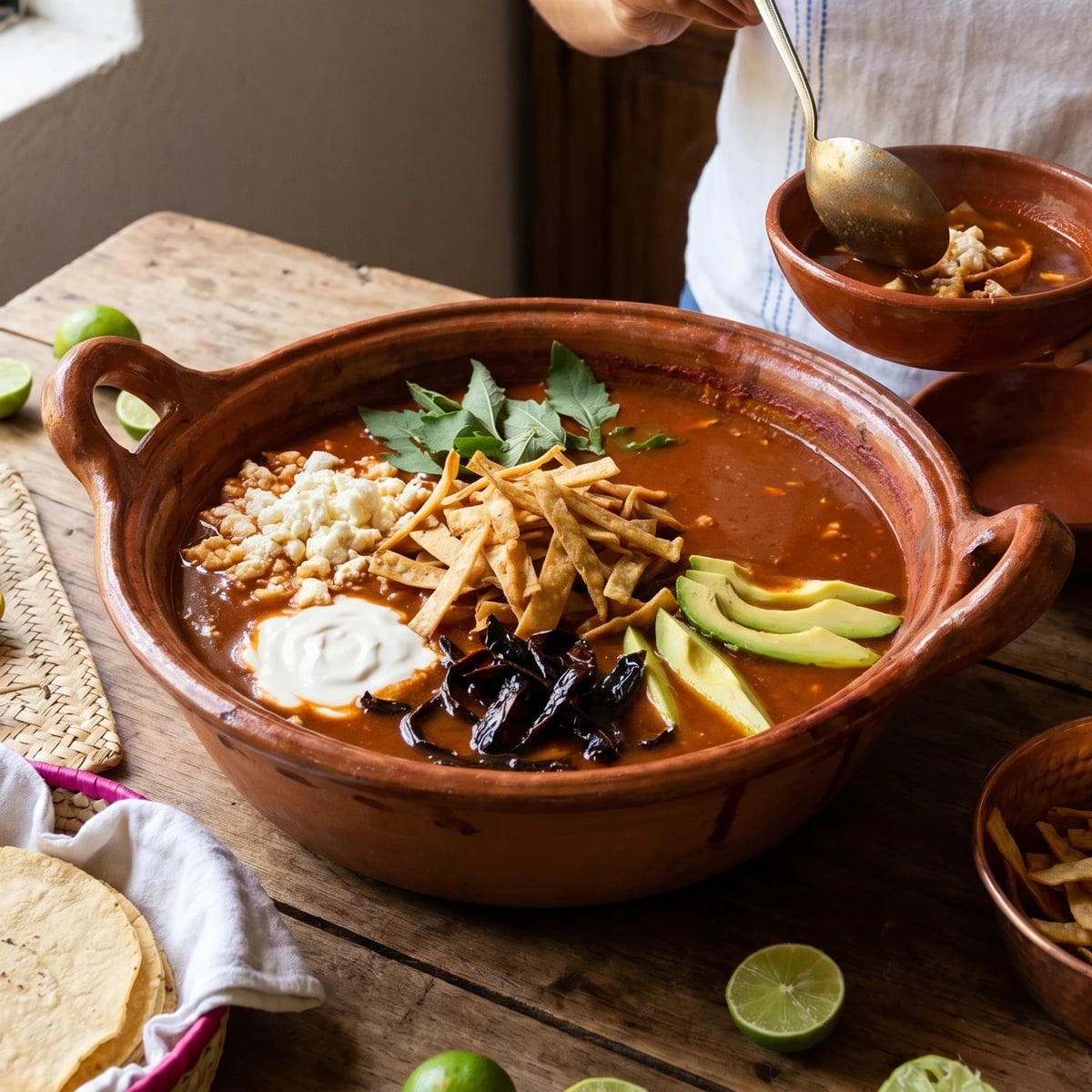 Bajío Sopa de Tortilla with Queso Ranchero