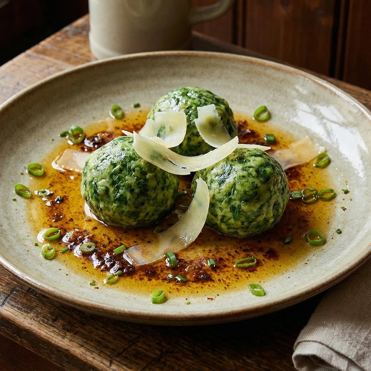 Spinatknödel mit Brauner Butter